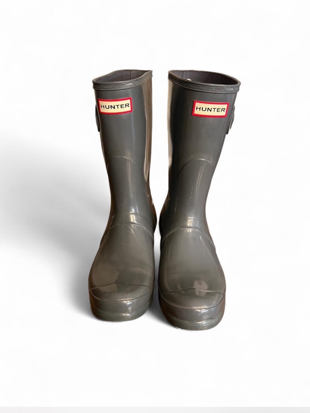 Hunter Glossy Charcoal Rain Boots
